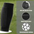 1PCS Shin Guards, Non-Slip Calf Compression Sleeve with Honeycomb Pads, Football Shin Defender Socks Featuring Collision Avoidan. 
