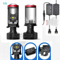 Y8 H4 LED Projector Mini Lens Auto H4 LED Headlight Bulbs Kit Conversion High Beam Low Beam 100W Turbo Fan Car Light Lamp. 