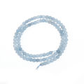 1 Strand 4/6/8mm Natural Aquamarines Stone Beads Blue Round Gemstone Bead for Jewelry Making DIY Bracelet Necklace Accessories.