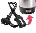 Electric Kettle - Black & Silver electric cup heating. 