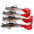 BURLE 10cm 9.5g Bass Pike Swimbait Artificial Bait Carp Pesca Pre-rigged Jig Head Eel Lure Sandeel Soft Fishing Lure. 