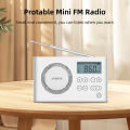 AIBEN C5S Mini Portable Radio Handheld Rechargeable Digital FM USB Charging Port Device Speaker. 