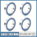 6803 2RSV MAX Bearing 17*26*5 mm 4Pcs C2 Full Balls Bicycle Pivot Repair Parts 6803 2RS RSV Ball Bearings 6803-2RS 6803LLU. 