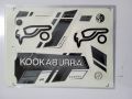 New 3D 2024 GREY & Black  KOOKABURRA Edition Cricket Bat Sticker For Professional Players. 
