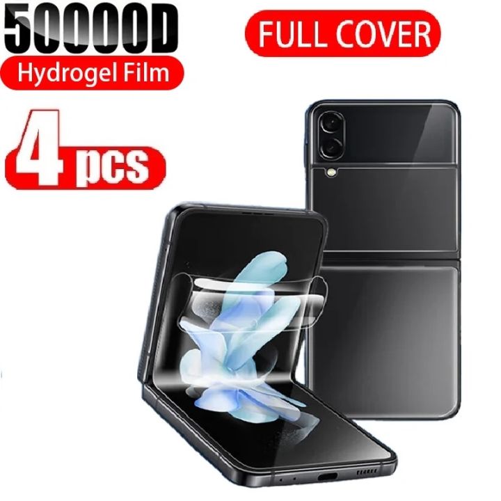 4Pcs Inside Hydrogel Film for   Z Flip 5 4 3 TPU Screen Protector
