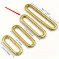 2pcs Molded Cast Solid Brass Oval Loop Ring Buckle Leather Craft Bag Luggage Shoulder Strap Webbing Belt Strap Keeper.