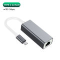 USB Type C Ethernet Adapter 1000Mbps USB 3.0 RJ45 Network Card  For MacBook PC Windows XP 7 8 10 Android USB Lan Internet Cable. 