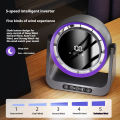 Desktop Circulating Fan 4000 mAh Large Capacity Rechargeable Mini Table Fan With Remote Control Wall-mounted Fan With NightLight. 