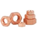 10pcs T2 Copper Hex Nuts Conductive Locking Nuts for Electrical Grounding M3 M4 M5 M6 M8 M10 M12 M16. 