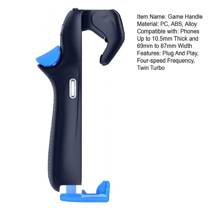 Phone Triggers Twin Turbo Plug Play One-click Cycle Switch Four-speed Frequency Clip Design Mobile Gaming Controller Triggers