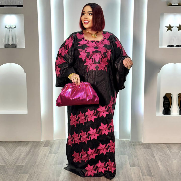 African%20Attire%20For%20Women%20Abaya%20Embroidery%20Plus%20Size%20Elegant%20Party%20Church%20Dress%20-%20Image%204