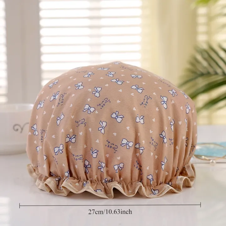 New%20Daisy%20Bow%20Lovely%20Thick%20Women%20Shower%20Caps%20Colorful%20Double%20Layer%20Bath%20Shower%20Hair%20Cover%20Adults%20Waterproof%20Kitchen%20Hats%20-%20Image%206