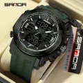 SANDA 2023 Men Watches Sport Military Quartz Watch 50M Waterproof Wristwatch for Male LED Digital Clock Relogios Masculino 6029. 