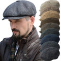 Newsboy Hat Men Beret Peaked Hat Wool Celebrity Caps Vintage Peaky Blinders Berets Flat Caps Autumn Peaked Cap Men Street Hats. 