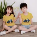 Children Short Sleeve T Shirt Boy Pure Cotton Girl Baby Leisure Wear Summer Ventilation Clothes. 