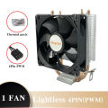 2 Heat Pipes CPU Air-cooled Cooler PC Processor Efficient Ventilador For Intel A 1155 1200 1700 2011 X79 X99 AMD AM4 AM3 AM5.