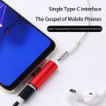 USB Type-C To 3.5 Mm Headphone Metal Adapters Charging Splitter With Aux Audio Jack To Multiple Phone Models Charging/Music/Call. 