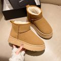 Winter Women Short Plush Warm Snow Boots Casual Shoes New Suede Fur Chelsea Ankle Boots Flats Platform Ladies Shoes Botas.