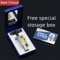 Double Edge Beard Hair Shaver Set Men's Traditional Classic Beard Razor With blades Safety Razor for  Barber Styling Accessories. 