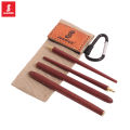 Outdoor Solid Wood Chopsticks with Storage Portable Bag, Camping Tableware Travel Portable Folding Chopsticks. 