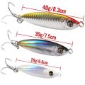 Metal Jig Lure 20g 30g 40g Spinner Spoon 3D Eye Color Laser Spinning Fishing Tackle Popper Hook Swimbait Pesca Spinnerbait Bait.