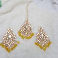 Gold Plated Eaarrings with Bindia tika. 