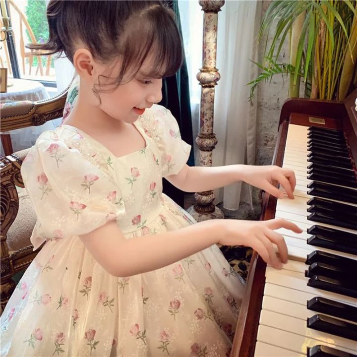 1-8%20Years%20Old%20Summer%20Full%20Print%20Rose%20Flower%20Lace%20Girls%20Dress%20Big%20Bow%20Pearl%20decoration%20Princess%20Party%20Dress%20For%20Kids%20-%20Image%206