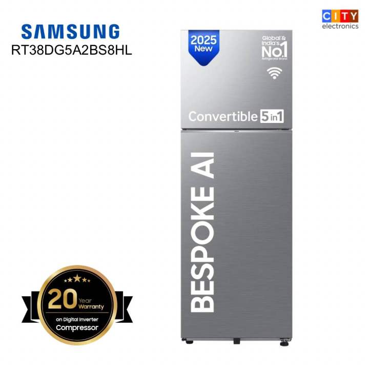 SAMSUNG%20350%20Litres%20Bespoke%205%20In%201%20Convertible%20AI%20WiFi%20Double%20Door%20Refrigerator%20RT38DG5A6BS8HL%20-%20Image%202