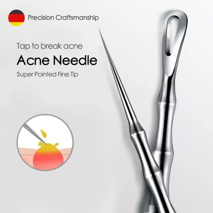 Pimples Blackhead Clip Tweezers Acne Blackhead Removal Needles Beauty Artifact Blemish Extractor Remover Needle Tool Wholesale