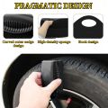 2Piece Car Tires Waxing Polishing Cleaning Wipe Washing Tire Tyre Wheel Rim Trim Contour Detailing Dressing Shine Pad Sponge.