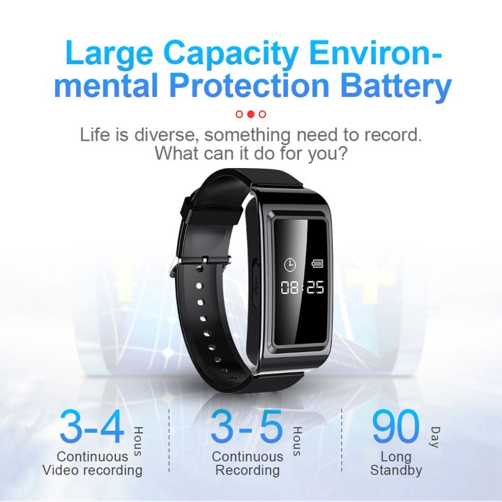 Camera Recorder Watch Recorder Watch HD Noise Reduction Voice Activated Sweat Proof Camera Recorder Bracelet for Meeting Speech
