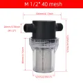 304 Stainless Steel Filter Screen 40 Mesh Pre-Filter Water Pump Filter 1/2 Inch 3/4 Inch 1 Inch Male pipe thread Filter. 