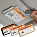 1PC Car Card Clip Sun Visor Organizer Temporary Parking Card Holder Dash Board Paste Mount Auto Interior Storage Stowing Tidying.