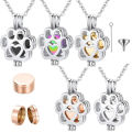 Pet Cremation Jewelry For Ashes For Dog Paw Stainless Steel Memorial Locket Urn Necklace Inside Mini Case Keepsake Cremation. 