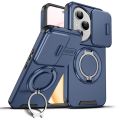 Slide Camera Cover Case for Honor 400 Pro, 400 Lite, 400, Magnetic Rotate Ring Holder Heavy Duty TPU+PC Shockproof Drop Protect Phone Case. 
