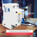 TOMZN TPNL DPNL AC230V 1P+N Residual Current Circuit Breaker With Short-circuit Protection Overload Leakage Protection RCBO MCB. 