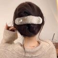 4-Pieces Korean Style Fluffy Cute Color Hair Catcher Set and  2-Pieces Plush Fur Hair Claws – Stylish Fashion Statement for Girls' Trendy Hairstyles |. 
