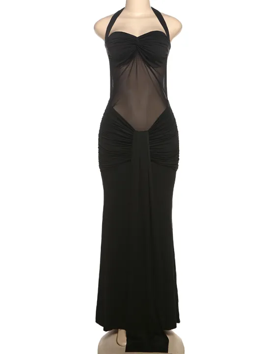 Nibber%20Halter%20Mesh%20Patchwork%20Dress%20Women%20Summer%20Trend%20Off%20Shoulder%20Backless%20Ruched%20Ribbon%20Midnight%20Prom%20Party%20Hipster%20Vestidos%20-%20Image%207