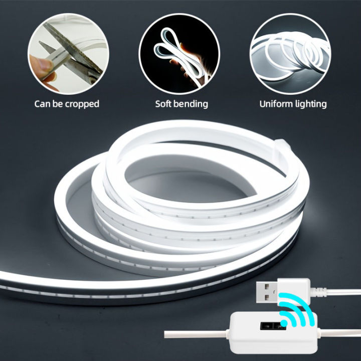 Usb Led Rope USB Neon LED Light Strip 5V Neon Sign Rope Tupe Gesture Control Dimmer ...