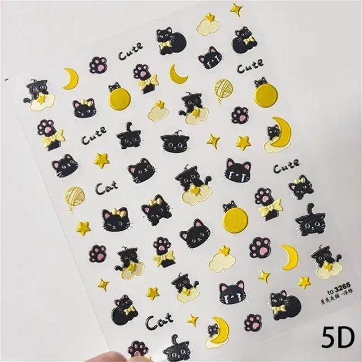 Cute%20Jelly%20Pink%20Cat%20Paw%20Print%20Lovely%20Kitty%20Puppy%20Dog%20Cartoon%205D%20Embossed%20Relief%20Self%20Adhesive%20Nail%20Art%20Sticker%203D%20Manicure%20Decal%20-%20Image%207