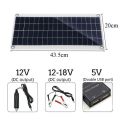 Solar Panel Kit 30W 12V Dual USB Output Solar Cells Solar Panel 20A 30A 40A 50A Controller For Car Yacht Battery Boat Charger. 