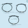 3 Pieces/Set of Stainless Steel Luminous Sun Moon Star Bracelet Hand-Woven Fashion Rope.
