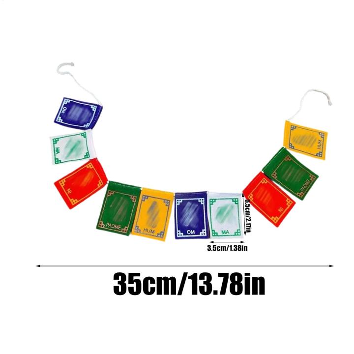Mini Traditional Tibetan Prayer Flags 5 Element Colors Handmade Wind ...