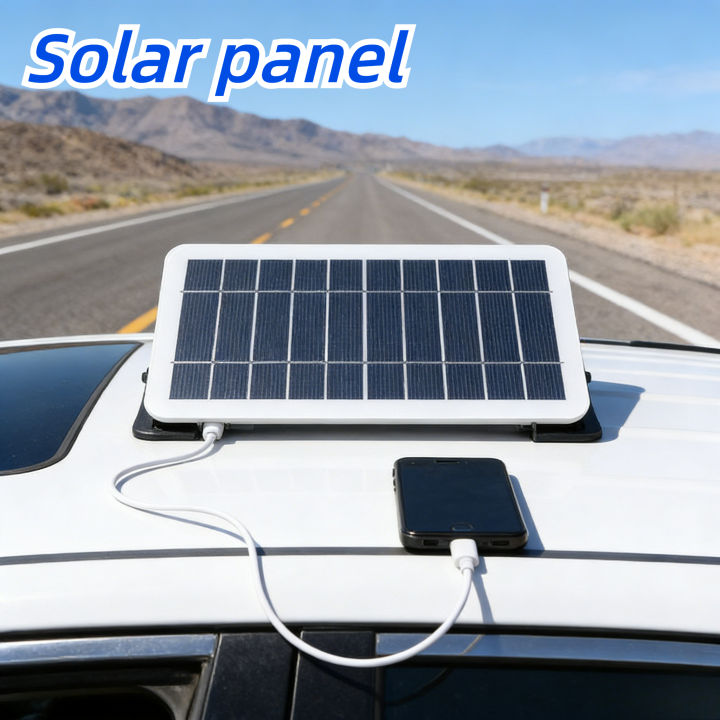 Solar Panel with USB Waterproof Outdoor Hiking and Camping Portable Battery Mobile Phone Charging Bank Charging Panel 5V 5W