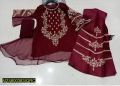 Embroidered sharara With Short Frock. 