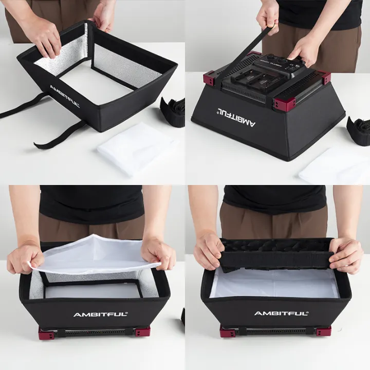 AMBITFUL%20LEDP60C%20LED%20Video%20Soft%20Light%20Diffuser%20Honeycomb%20Grid%20Softbox%20(Softbox%20Only)%20-%20Image%203