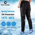 WEST BIKING Cycling Pants Windproof Bicycle Pants Quick Drying Riding Bike Pants Fishing Fitness Trousers Sport Equipment.