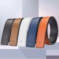 Belts No Buckle Men Women Unisex High Quality Pin Smooth Buckle Male Straps Without Buckle PU Leather Waistband No Buckle 3.8cm.