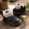 Cute Warm Ankle Boots Winter Women's Bow Warmth Plush Bow Cotton Shoes 2025 New Waterproof Down Cloth Short Barrel Snow Boots. 
