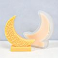 1pcs Star Moon Lantern Candle Mold Mandala Crescent Moon Candle Silicone Mold DIY Handmade Plaster Scented Candle Decor Epoxy Re. 